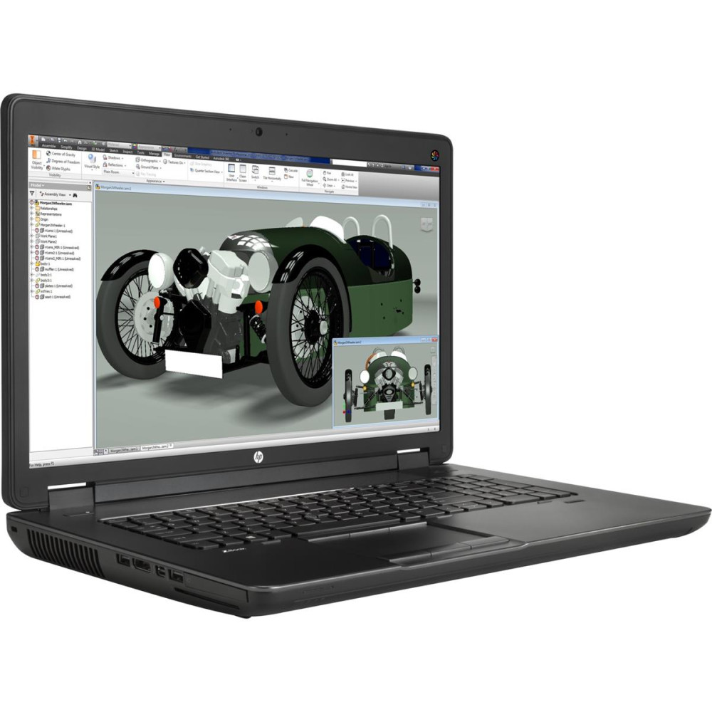 Laptop HP ZBook 17 G2 J9A23EA - i7-4810MQ/17,3" FHD/RAM 8GB/SSD 256GB/K3300M/Czarno-szary/DVD/Windows 7 Professional/3 lata DtD - zdjęcie
