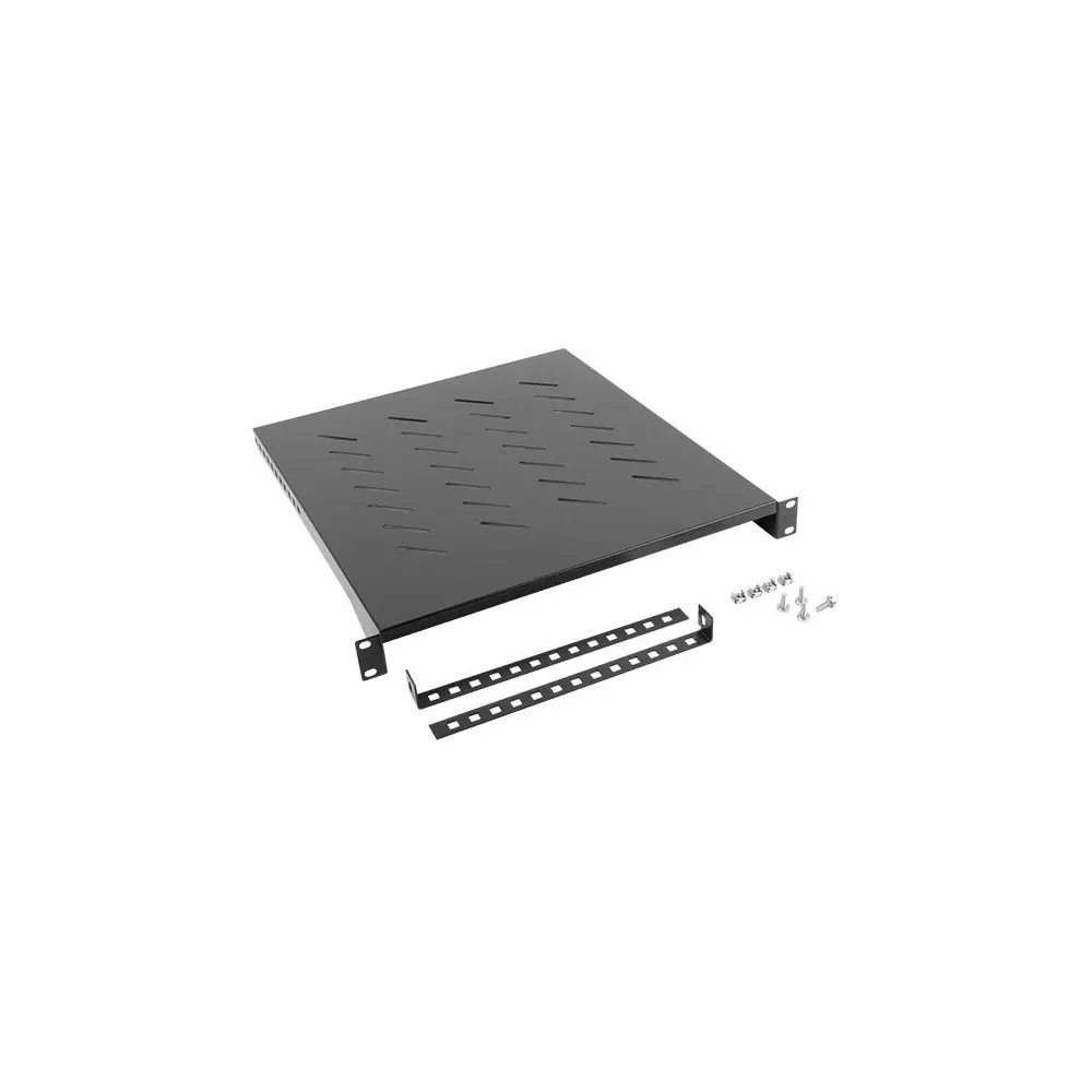 Lanberg PÓŁKA DO SZAF 19" 800MM CZARNA (1U/483X500MM UDŹWIG DO 25KG, MONTAŻ 4 PUNKTOWY) - AK-1005-B | Sklep ITnes.pl - IT for BU