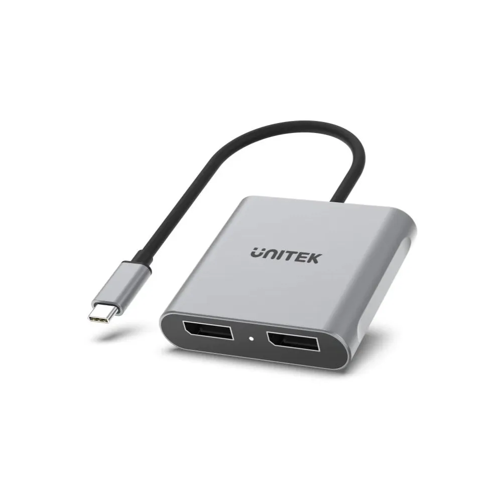 Adapter Unitek USB-C do 2x DisplayPort 1.4 8K 60Hz V1404A | Sklep ITnes.pl, IT for BUSINESS
