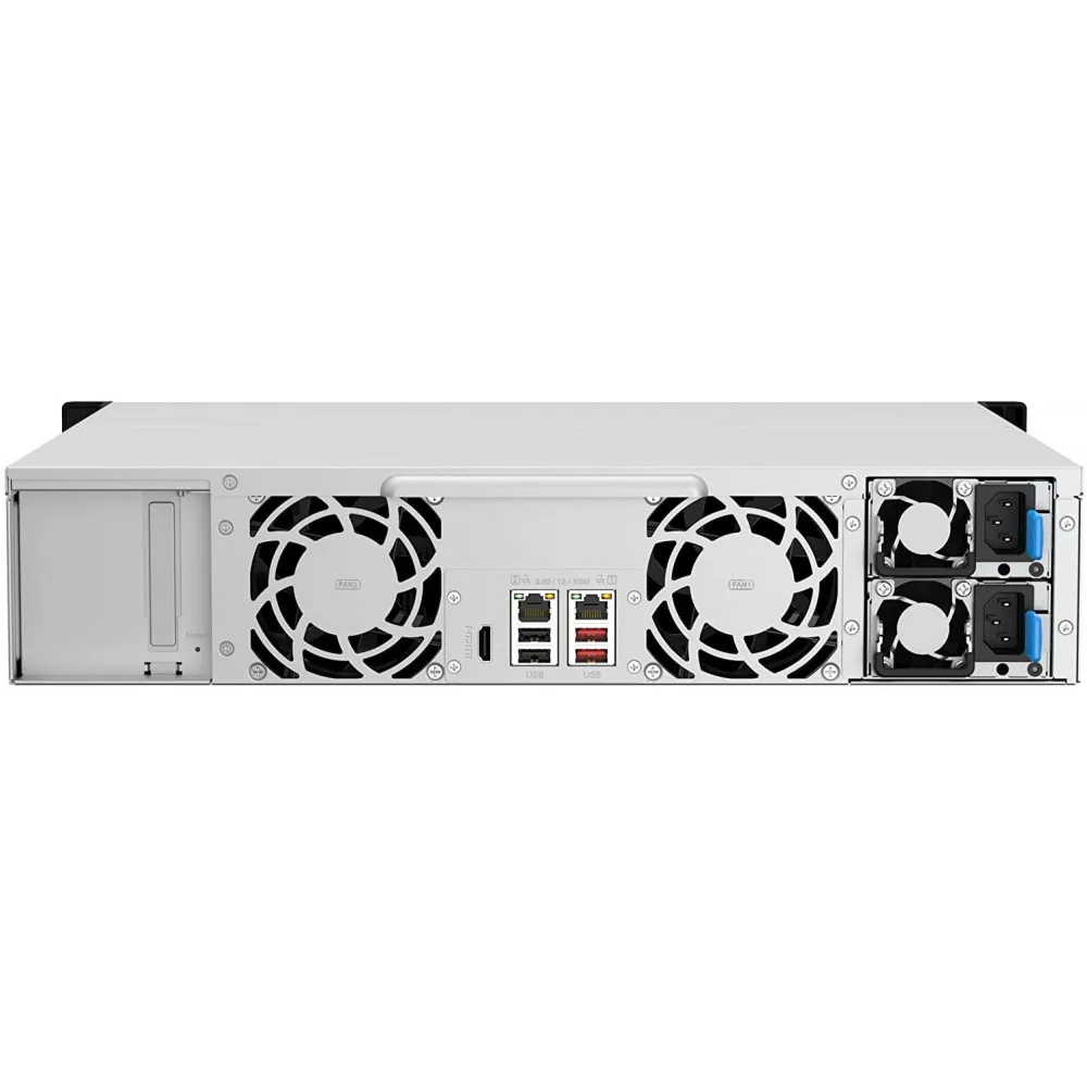 Serwer NAS QNAP Rack TS-1264U-RP-0SM - Rack (2U)/Intel Celeron N5105/N5095/4 GB RAM/16 TB/12 wnęk/3 lata Carry-in - zdjęcie