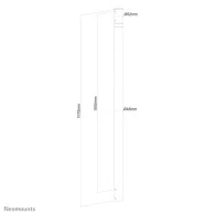 Słup przedłużający 100 cm do uchwytów FPMA-C340BLACK Neomounts by Newstar NS-EP100BLACK - Czarny