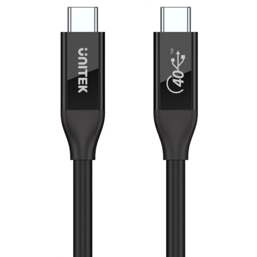 Kabel Unitek USB-C USB-C 4.0 PD 100W 40 Gbps 8K M/M C14100BK-0.8M, 80 cm, Czarny | Sklep ITnes.pl, IT for BUSINESS