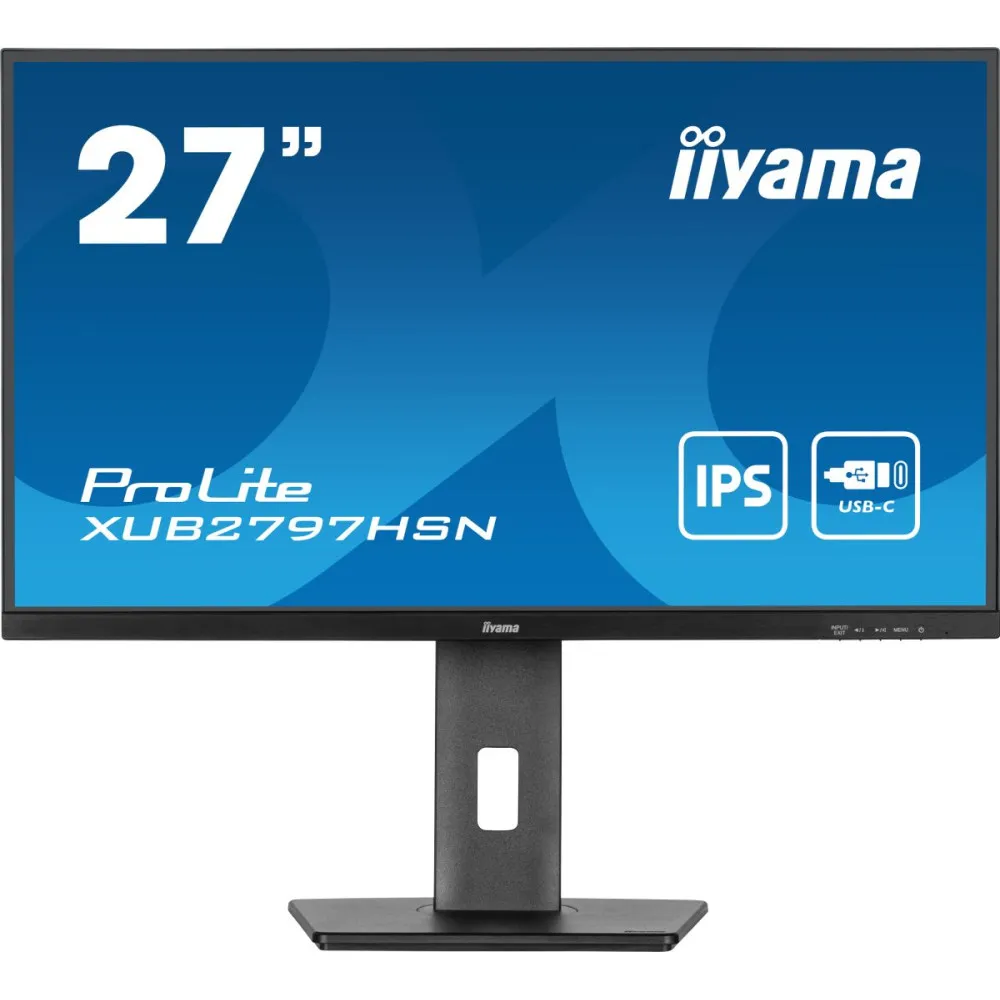 Monitor iiyama ProLite XUB2797HSN-B2, 27", 1920x1080 (FHD), 100Hz, IPS, 1 ms, pivot, USB-C, Czarny | Sklep ITnes.pl, IT for BUSI
