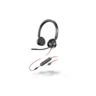 Słuchawki nauszne Poly Blackwire 3325 Stereo Microsoft Teams Certified USB-C Headset +3.5mm Plug +USB-C/A Adapter 8X222AA