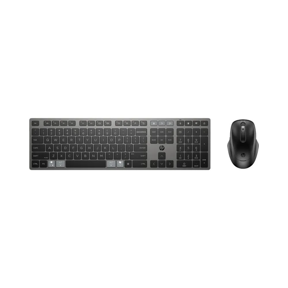 Zestaw bezprzewodowy klawiatura i mysz HP 720 Multi-Device Rechargeable Wireless Keyboard and Mouse Combo 9T5A9AA - Czarny