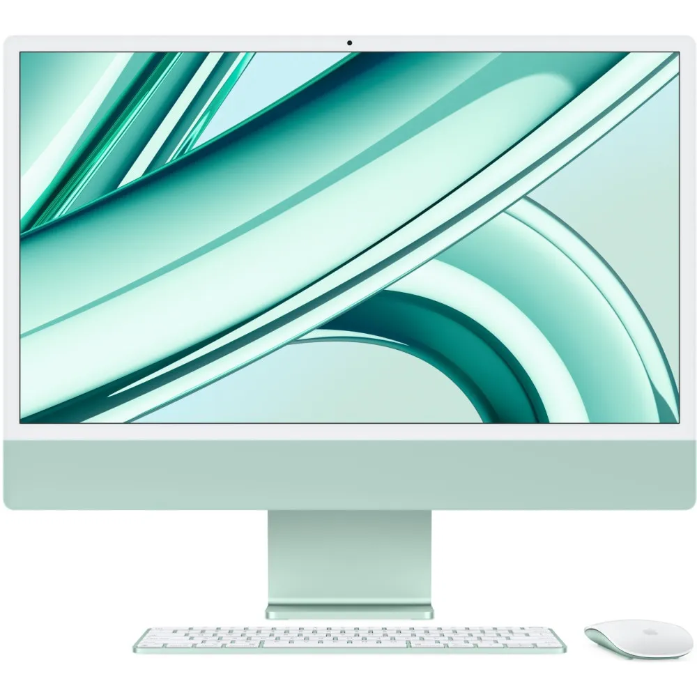 Komputer All-in-One Apple iMac 24 M3 2023 MQRP3ZE/A, Apple M3, 24" 4480x2520 Retina, 8GB, 512GB, Zielony, WiFi, macOS, 1CI | Skl