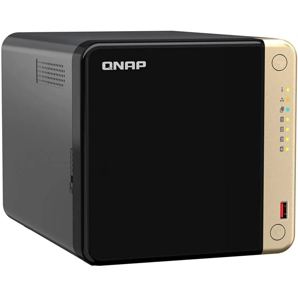 Serwer NAS QNAP Tower TS-464-B0 - Tower/Intel Celeron N5105/N5095/8 GB RAM/4 TB/4 wnęki/3 lata Carry-in - zdjęcie