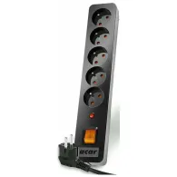 Listwa zasilająca Acar X5 5x 230V PL - 5 gniazd, 3 m, Czarna - W0180 | Sklep ITnes.pl - IT for BUSINESS