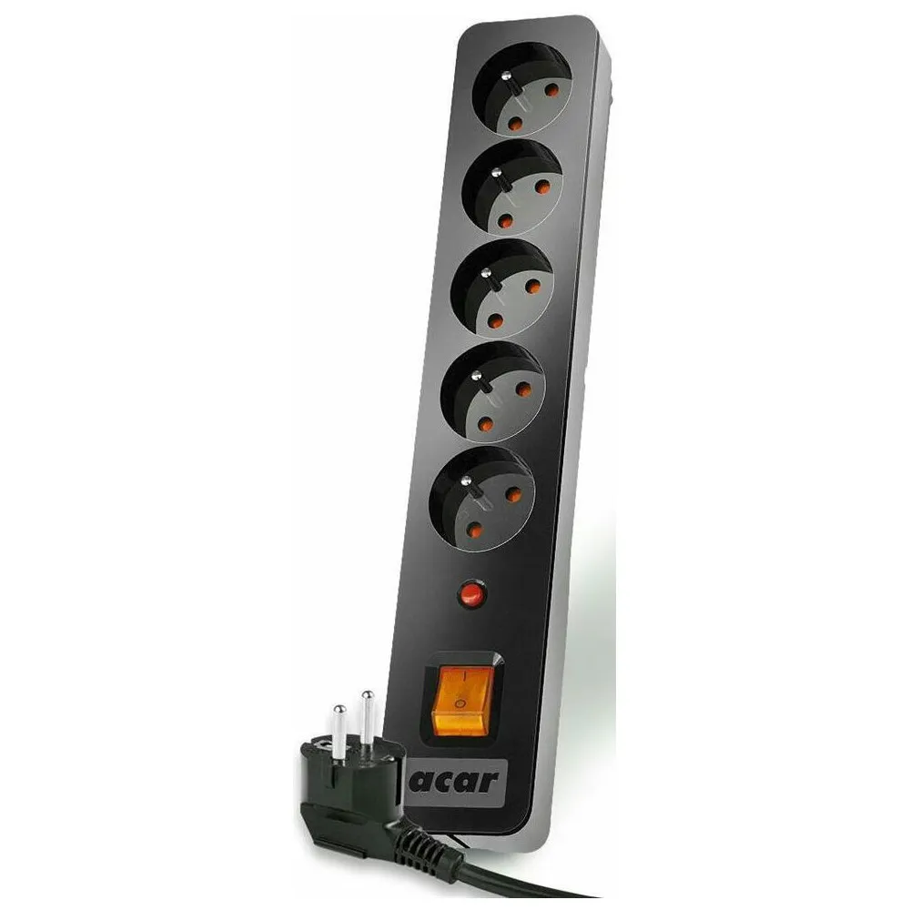 Listwa zasilająca Acar X5 5x 230V PL - 5 gniazd, 3 m, Czarna - W0180 | Sklep ITnes.pl - IT for BUSINESS