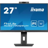 Monitor iiyama ProLite XUB2790QSUH-B1, 27", 2560x1440 (QHD), 100Hz, IPS, 0,400 ms, pivot, kamera, USB-C, Czarny | Sklep ITnes.pl