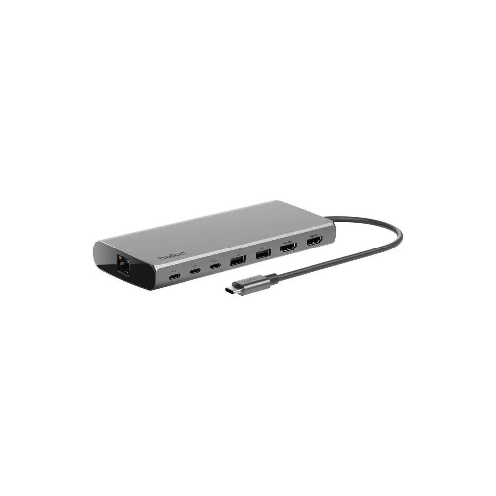 Replikator portów Belkin Connect Universal USB-C 8-in-1 Dual Display Core Hub INC015BTSGY-CZ - Srebrny