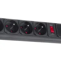 Listwa zasilająca Maclean Energy 5-outlet with switch 250VAC/10A MCE219 - 5 gniazd, 1,5 m, Czarna | Sklep ITnes.pl - IT for BUSI