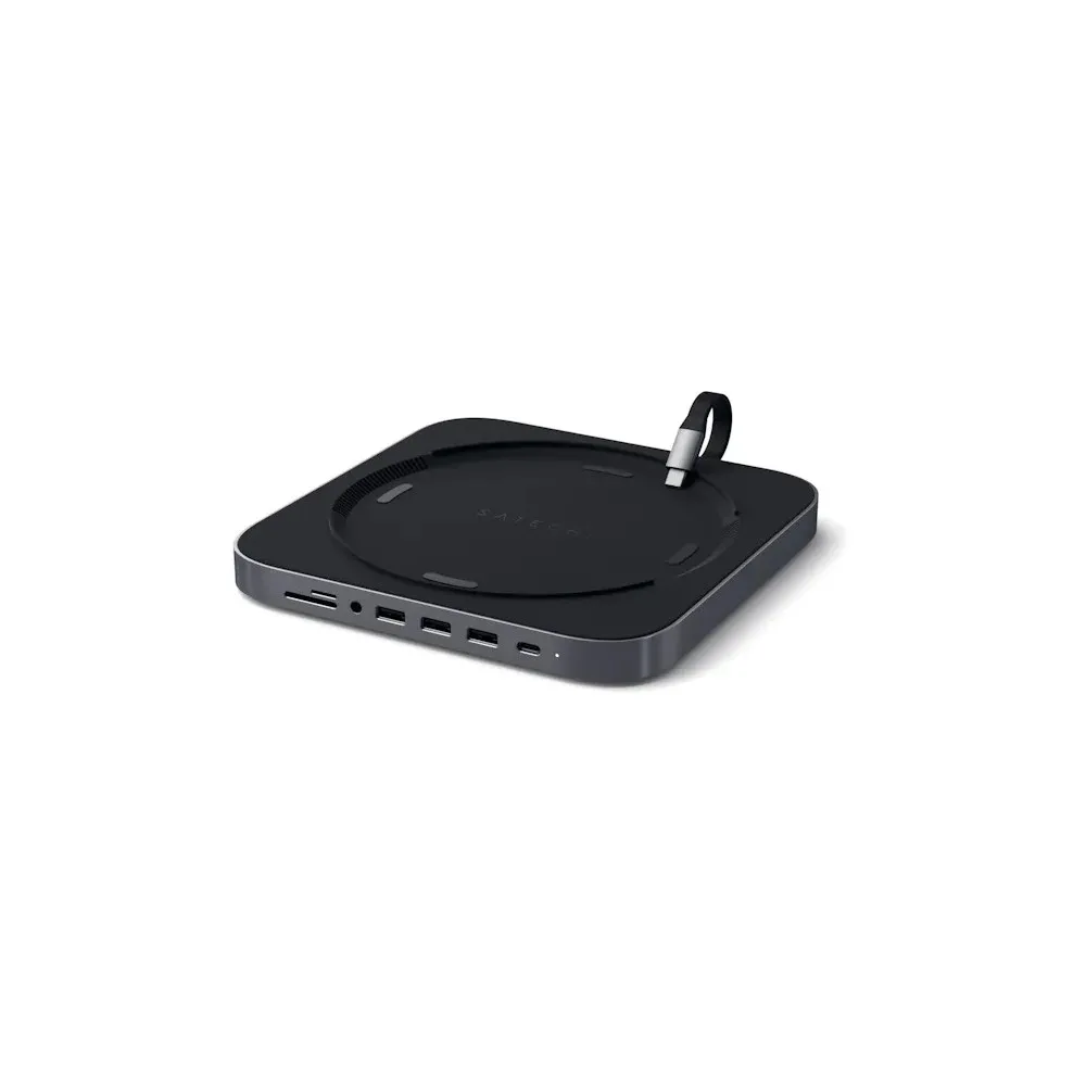 Replikator portów USB-C Satechi Aluminum Hub do Mac Mini ST-ABHFM - USB-C, 3x USB-A, microSD i SD, Audio, Szary