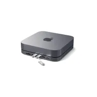 Replikator portów USB-C Satechi Aluminum Hub do Mac Mini ST-ABHFM - USB-C, 3x USB-A, microSD i SD, Audio, Szary