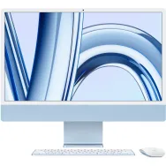 Komputer All-in-One Apple iMac 24 M3 2023 MQRQ3ZE/A, Apple M3, 24" 4480x2520 Retina, 8GB, 256GB, Niebieski, WiFi, macOS, 1CI | S