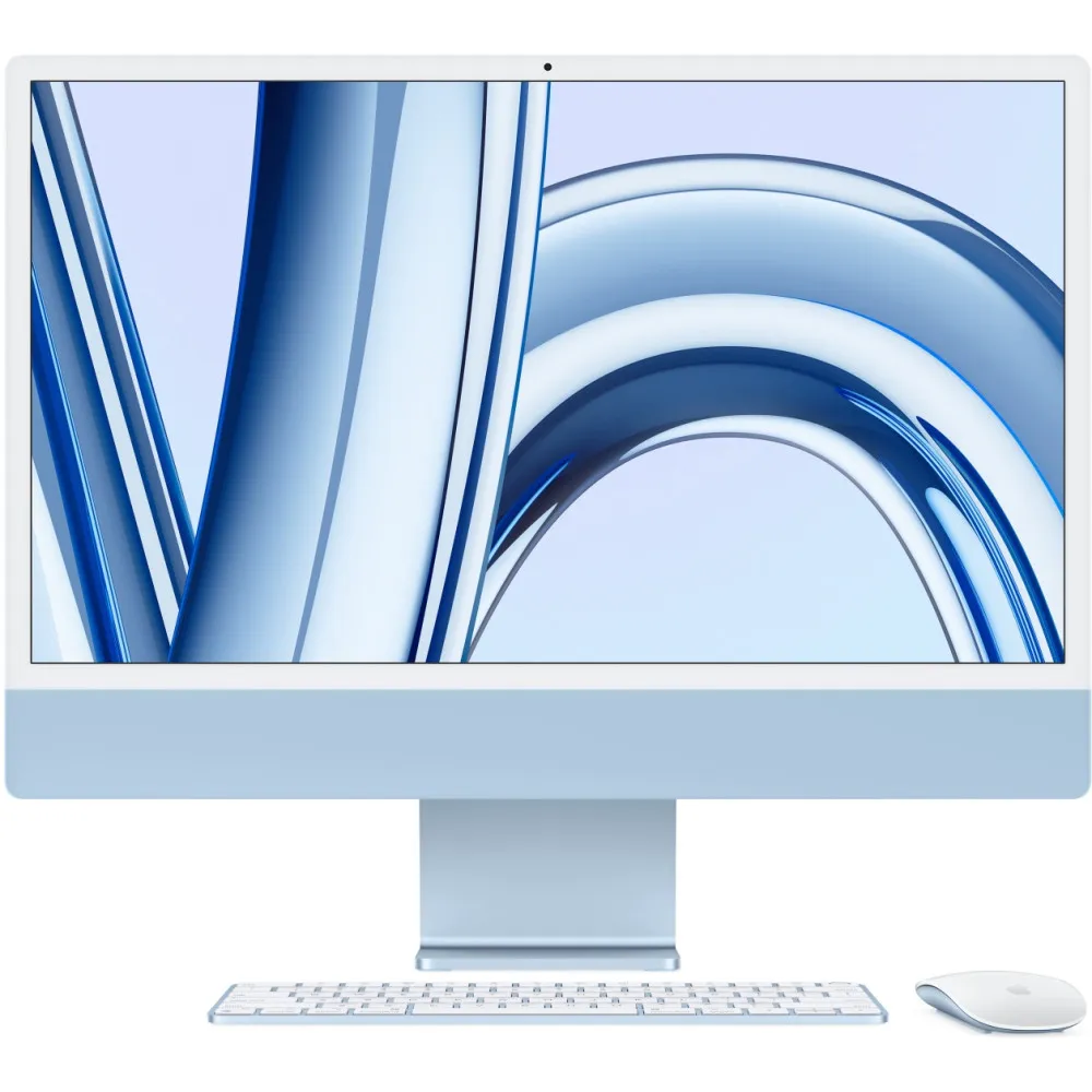 Komputer All-in-One Apple iMac 24 M3 2023 MQRQ3ZE/A, Apple M3, 24" 4480x2520 Retina, 8GB, 256GB, Niebieski, WiFi, macOS, 1CI | S