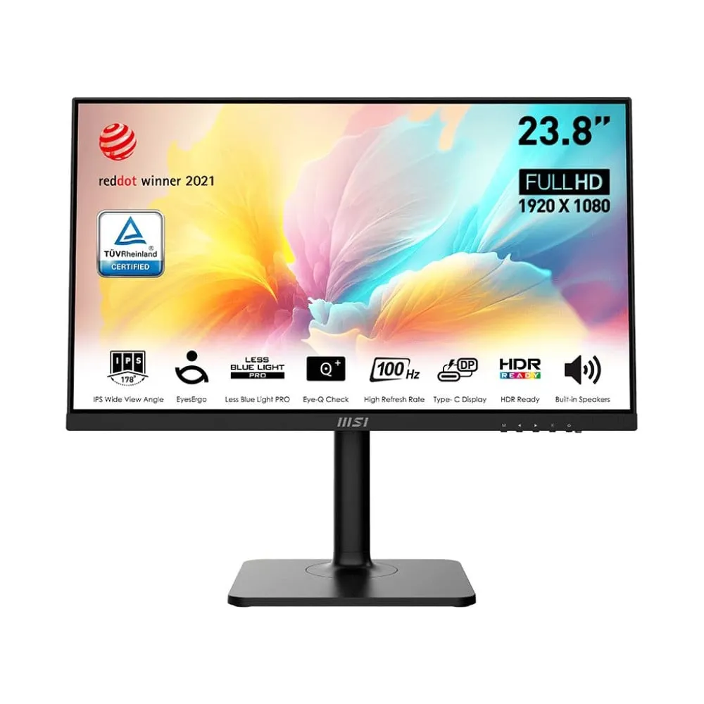 Monitor MSI MODERN MD2412P - 23,8"/1920x1080 (Full HD)/IPS/1 ms/pivot/USB-C/Czarny