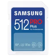 Karta SD Samsung PRO Plus 512GB MB-SD512SB/WW  z czytnikiem - UHS-I, U3, V30, Odczyt 180 MB|s, Zapis do 130 MB|s