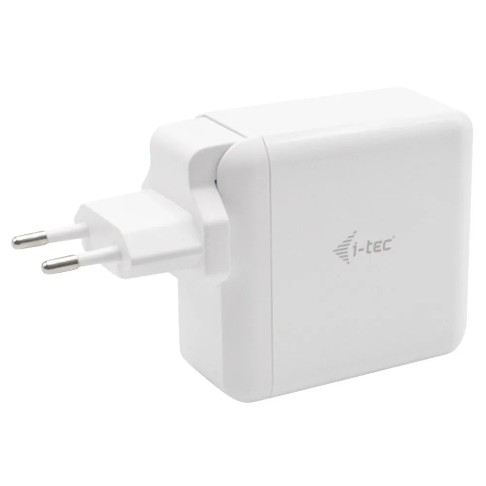 Ładowarka sieciowa i-tec USB-C Travel Charger 60W + USB-A Port 18W CHARGER-C60WT - 2 porty, Biała | Sklep ITnes.pl - IT for BUSI