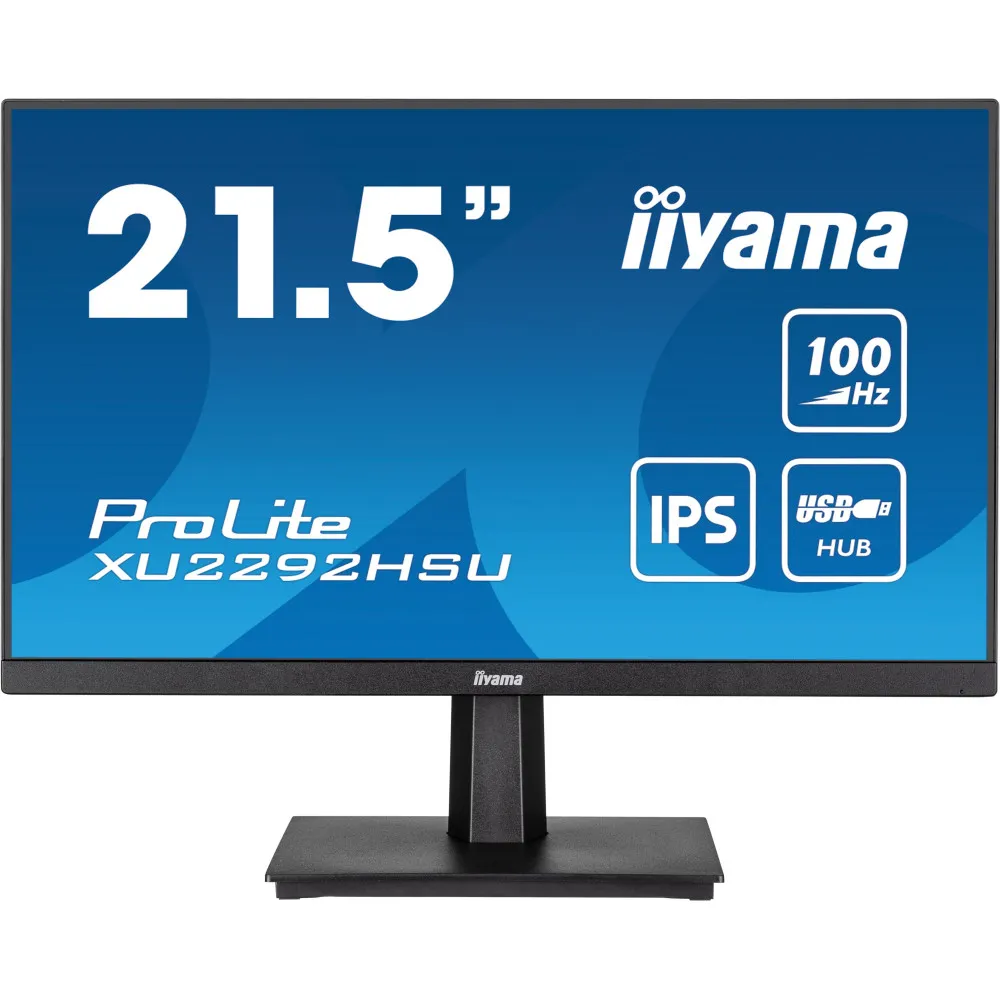 Monitor iiyama ProLite XU2292HSU-B6, 21,5", 1920x1080 (FHD), 100Hz, IPS, FreeSync, 0,400 ms, Czarny | Sklep ITnes.pl, IT for BUS