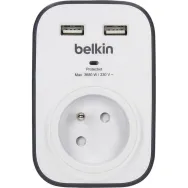 Gniazdo antyprzepięciowe Belkin 306J, 2USB BSV103CA - Białe, Czarne - BSV103CA | Sklep ITnes.pl - IT for BUSINESS