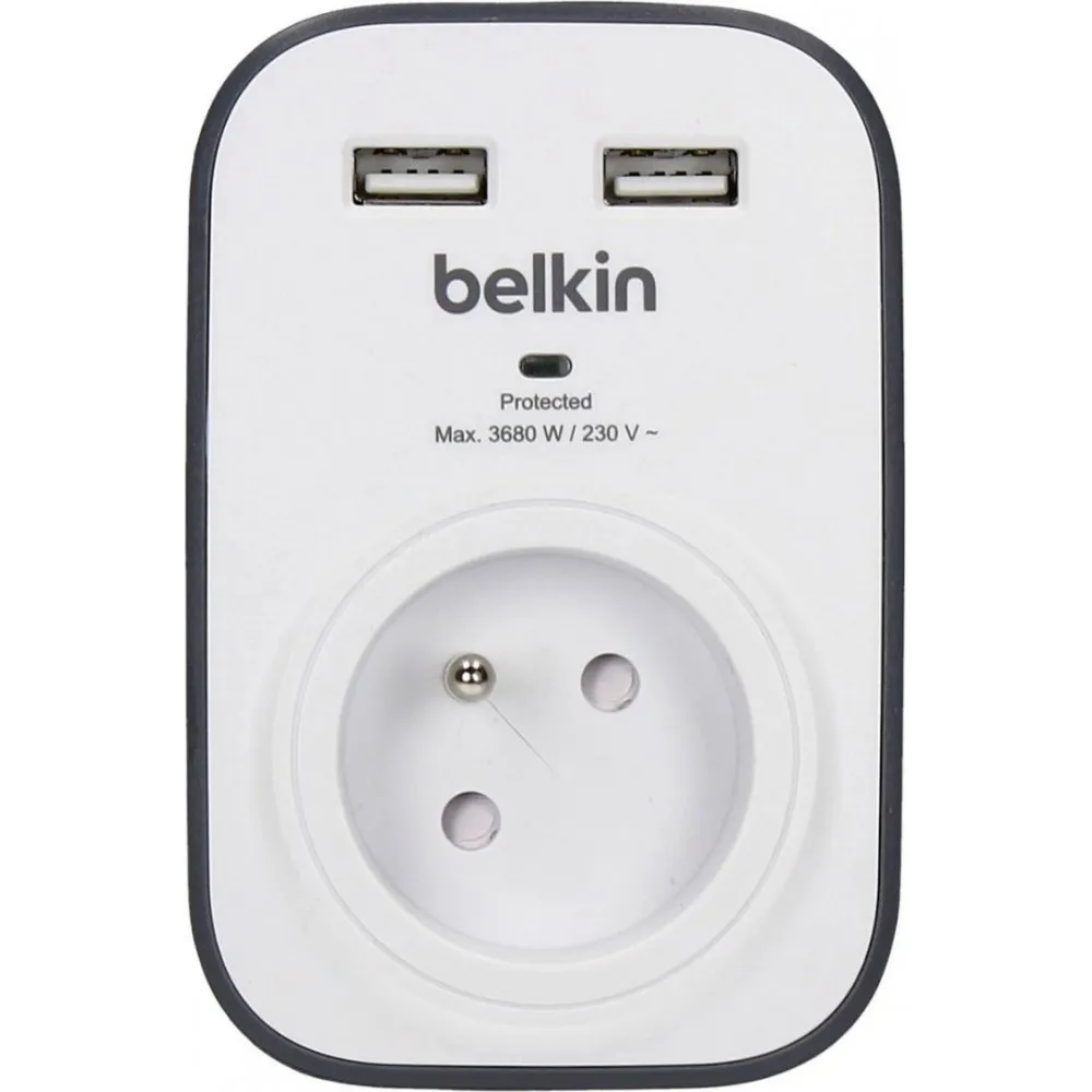 Gniazdo antyprzepięciowe Belkin 306J, 2USB BSV103CA - Białe, Czarne - BSV103CA | Sklep ITnes.pl - IT for BUSINESS