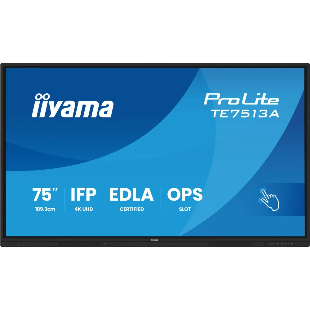 Monitor iiyama ProLite TE7513A-B1AG, 74,5", 3840x2160 (4K), IPS, 8 ms, MT, USB-C, Czarny | Sklep ITnes.pl, IT for BUSINESS