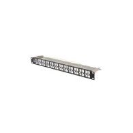 Patchpanel 19" Lanberg PPKS-1248-B - pusty, 48 portów, 1U, do modułów Keystone, czarny
