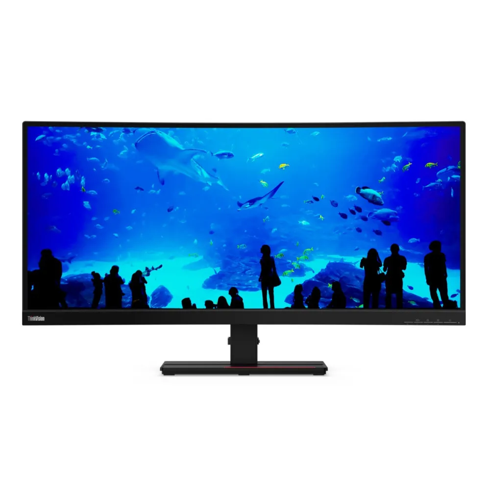 Monitor Lenovo ThinkVision T34w-20 61F3GAT1EU, 34", 3440x1440 (UWQHD), 60Hz, 21:9, zakrzywiony, VA, 4 ms, USB-C, Czarny | Sklep 