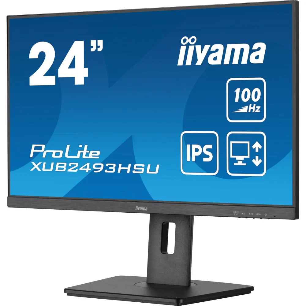 Monitor iiyama ProLite XUB2493HSU-B6 - 23,8"/1920x1080 (Full HD)/100Hz/IPS/FreeSync/1 ms/pivot/Czarny