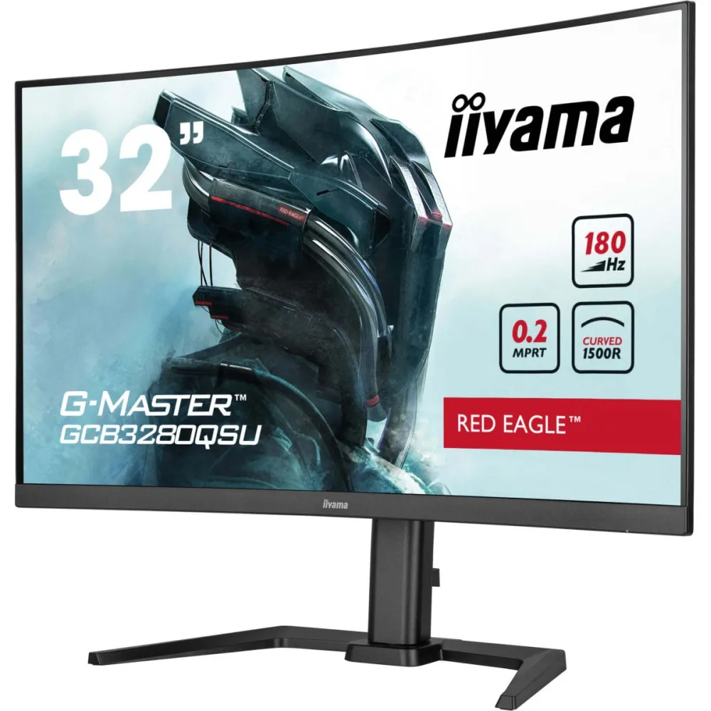 Zdjęcie produktu Monitor iiyama G-MASTER GCB3280QSU-B2 - 31,5"/2560x1440 (QHD)/180Hz/zakrzywiony/VA/FreeSync/HDR/0,200 ms/Czarny