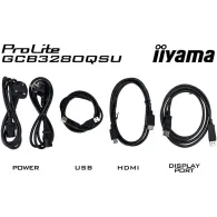 Monitor iiyama G-MASTER GCB3280QSU-B2, 31,5", 2560x1440 (QHD), 180Hz, zakrzywiony, VA, FreeSync, HDR, 0,200 ms, Czarny | Sklep I