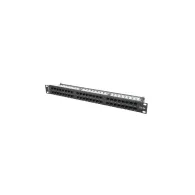 Patchpanel 19" Lanberg PPU5-1048-B - 48 nieekranowanych portów, 1U, KAT. 5r, czarny