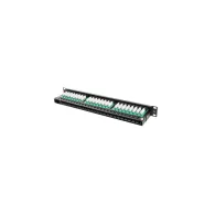 Patchpanel 19" Lanberg PPU5-1048-B - 48 nieekranowanych portów, 1U, KAT. 5r, czarny