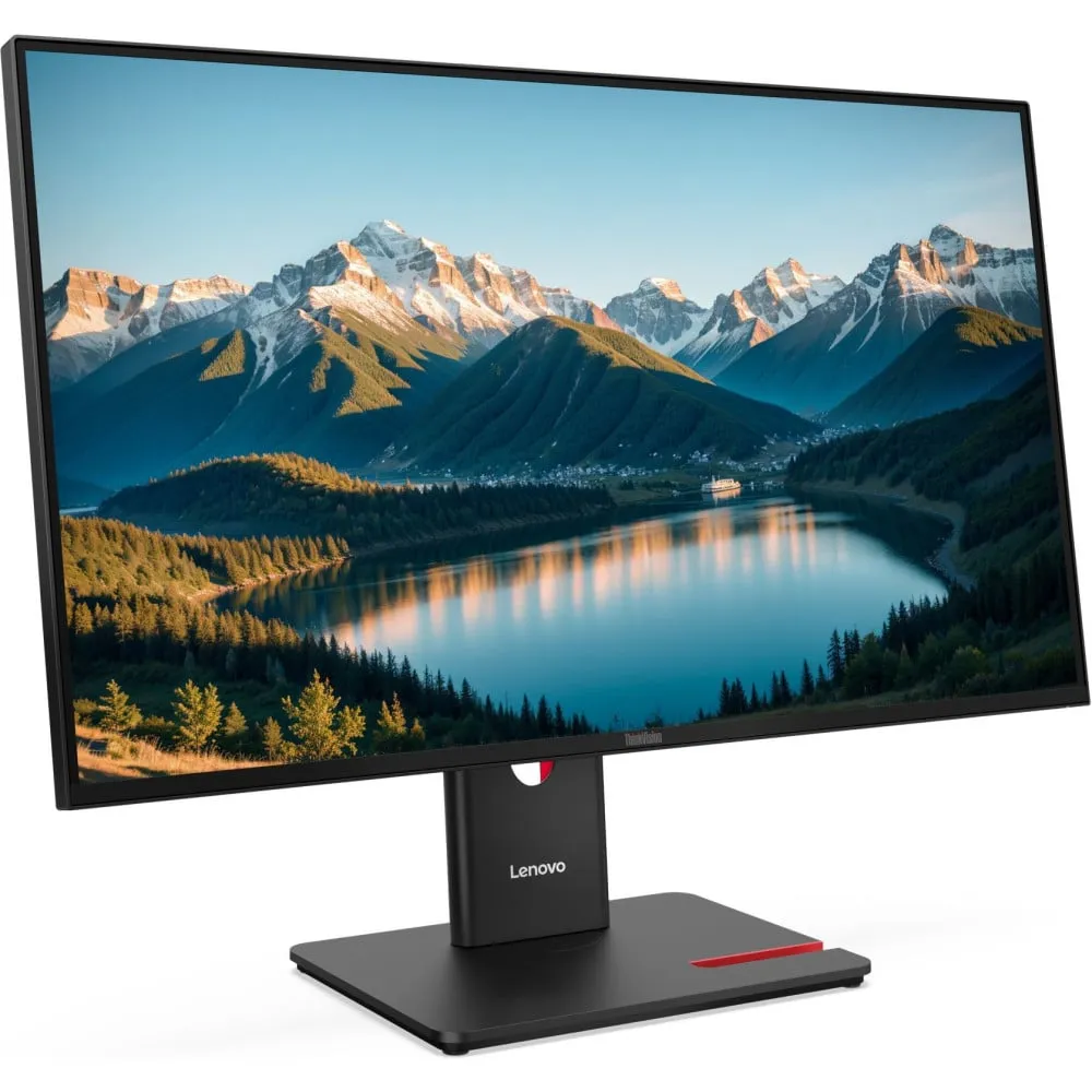 Zdjęcie produktu Monitor Lenovo ThinkVision T27Q-40 64A6ZAT6EU - 27"/2560x1440 (QHD)/48Hz-120Hz/IPS/HDR/4 ms/pivot/kamera/USB-C/Czarny