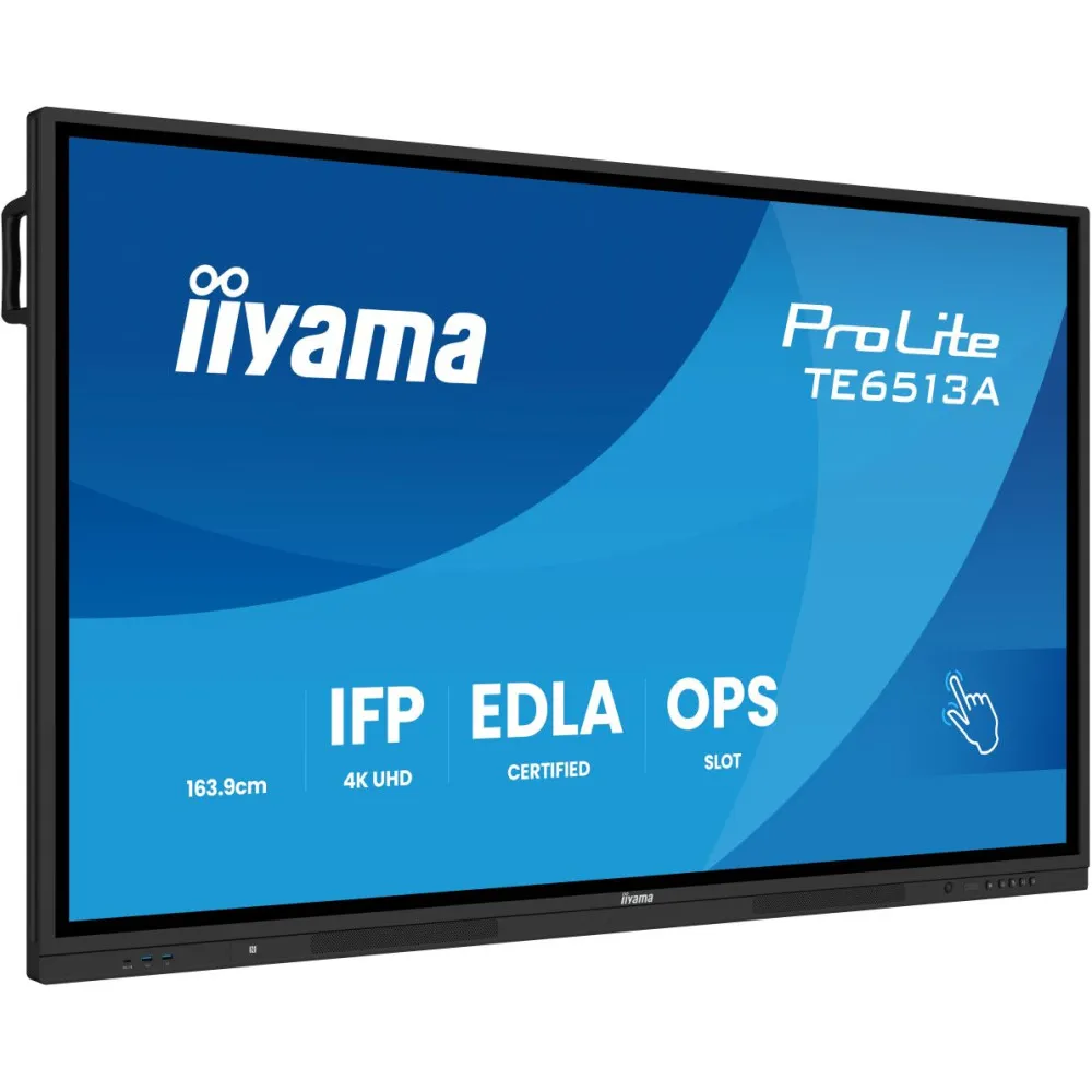 Monitor iiyama ProLite TE6513A-B1AG - 64,5"/3840x2160 (4K)/IPS/8 ms/dotykowy/USB-C/Czarny