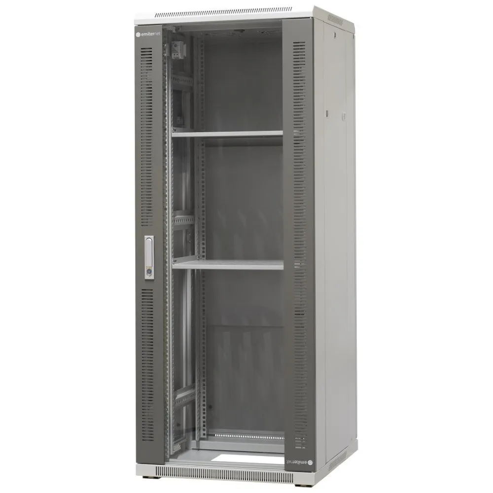 Szafa rack 19" 32U Emiter EM/SH05D-6632, 600 x 600 x 1540mm, drzwi przód blacha-szkło | Sklep ITnes.pl, IT for BUSINESS Szafa rack 19" 32U Emiter EM/SH05D-6632, 600 x 600 x 1540mm, drzwi przód blacha-szkło | Sklep ITnes.pl, IT for BUSINESS