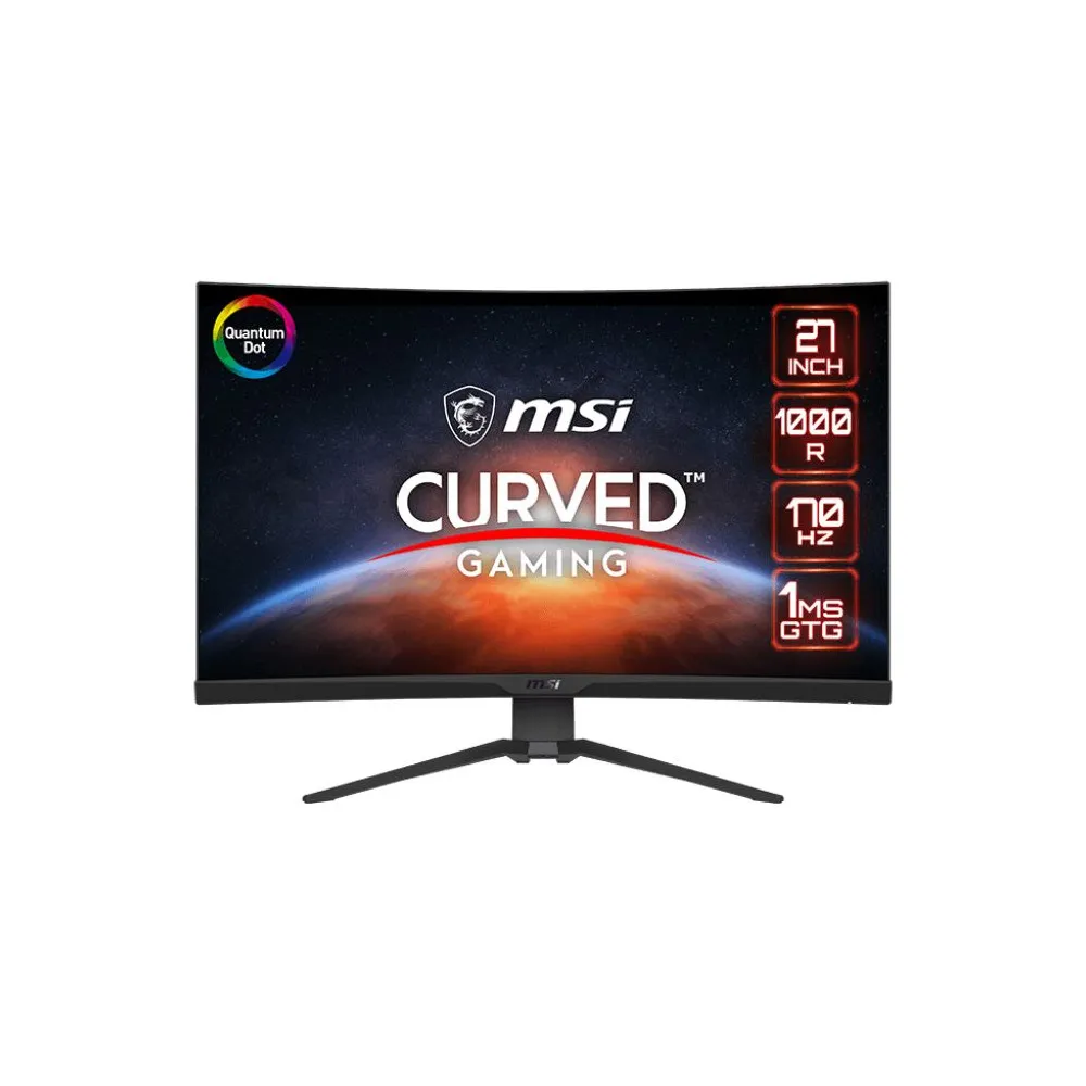 Monitor MSI MAG 275CQPF, 27", 2560x1440 (QHD), 180Hz, zakrzywiony, Rapid VA, HDR, 0,5 ms, Czarny | Sklep ITnes.pl, IT for BUSINE