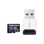 Karta pamięci Samsung Pro Ultimate microSDXC 128GB 160MB/s + czytnik MB-MY128SB/WW - Niebieska