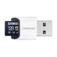 Karta pamięci Samsung Pro Ultimate microSDXC 128GB 160MB/s + czytnik MB-MY128SB/WW - Niebieska