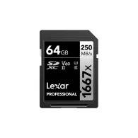 Karta pamięci Lexar SDXC 64 GB Professional 1667x LSD64GCB1667 - UHS-I, 250MB|s|120MB|s, C10, V60, U3