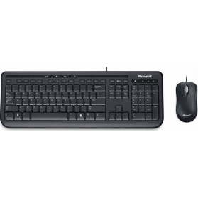 Zestaw przewodowy klawiatura i mysz Microsoft Wired Desktop 600 APB-00013 - Czarny