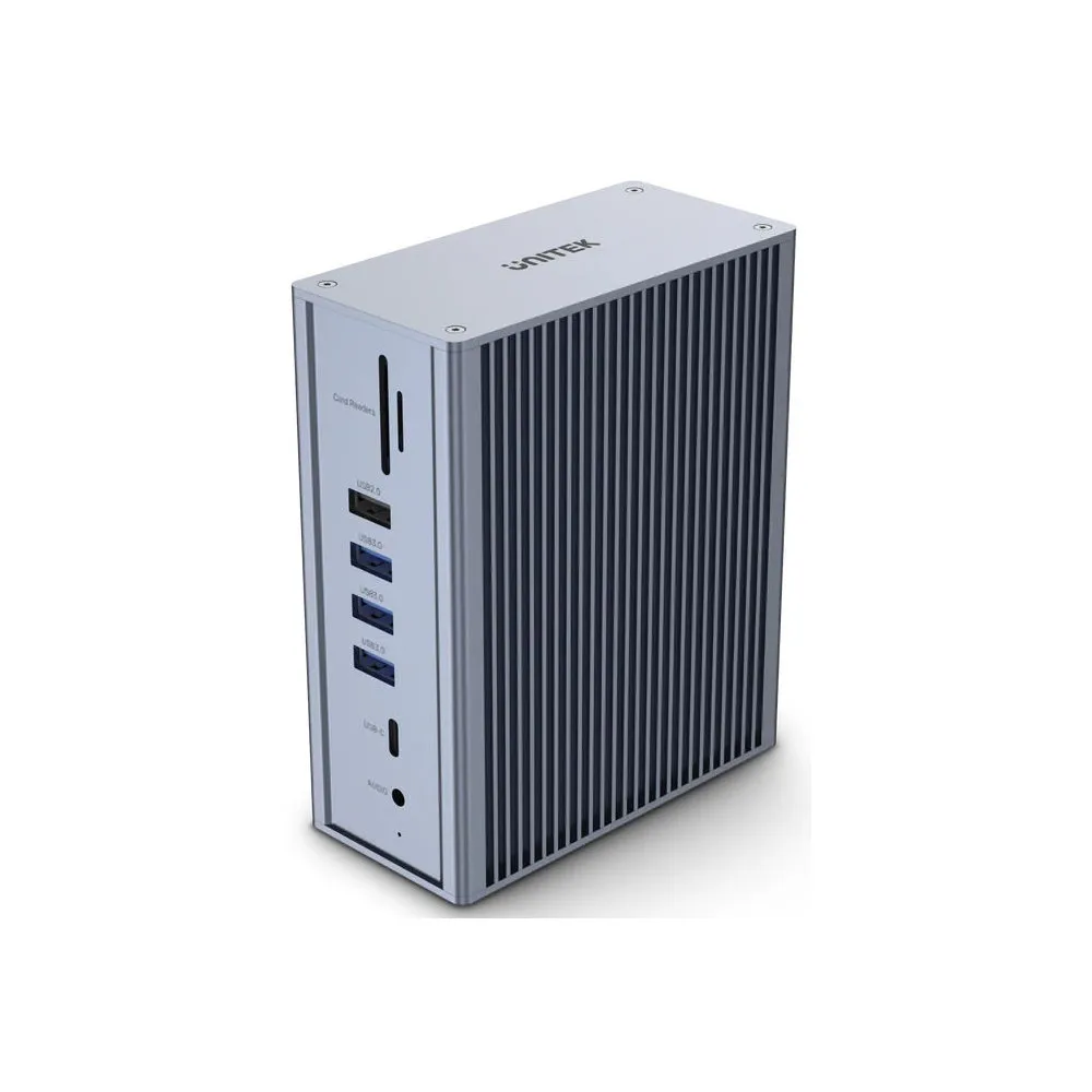 Stacja dokująca Unitek 15 w 1, USB-C z zasilaczem D1086A, 15 portów, Szara | Sklep ITnes.pl, IT for BUSINESS
