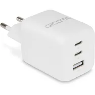 Ładowarka sieciowa Dicota Compact Laptop GaN Charger 65W D32054 - 1x USB-A, 2x USB-C, 65W, Biała