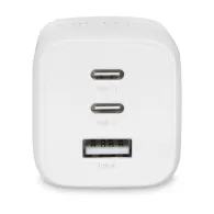 Ładowarka sieciowa Dicota Compact Laptop GaN Charger 65W D32054 - 1x USB-A, 2x USB-C, 65W, Biała