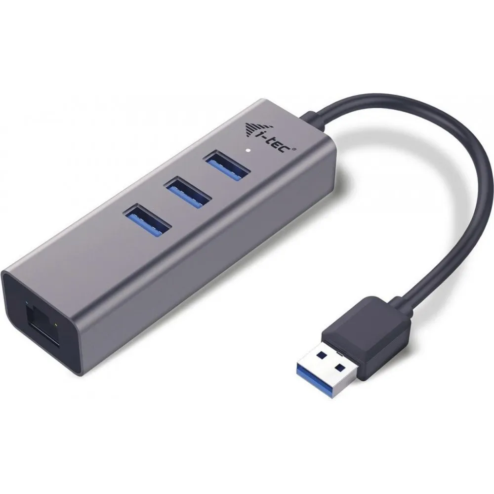 Hub i-tec USB I-TEC 1x RJ-45 3x USB-A 3.0 U3METALG3HUB, Kolor grafitowy | Sklep ITnes.pl, IT for BUSINESS
