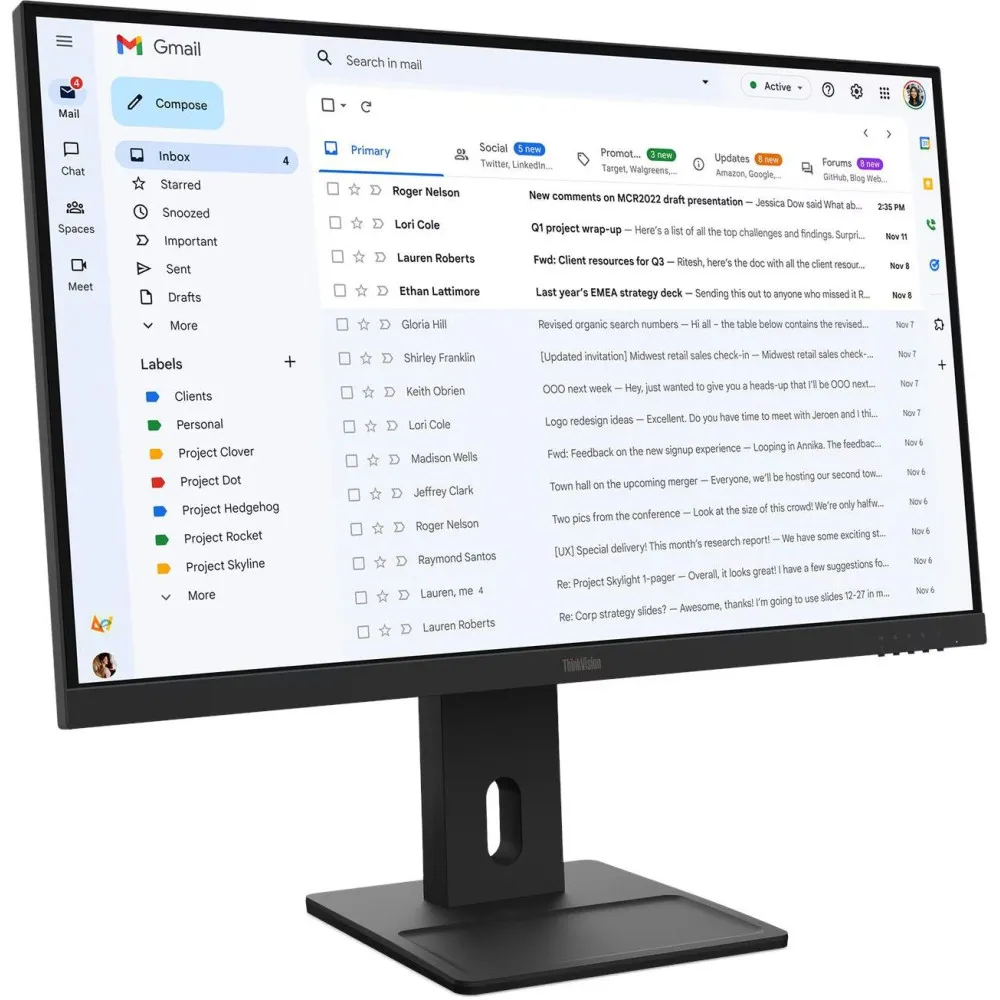 Zdjęcie produktu Monitor Lenovo ThinkVision E27-40 64BCMAT4EU - 27/1920x1080 (Full HD)/100Hz/IPS/4 ms/pivot/Czarny