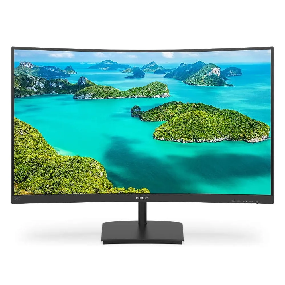 Monitor Philips 241E1SCA/00, 24", 1920x1080 (FHD), 75Hz, zakrzywiony, VA, 4 ms, Czarny | Sklep ITnes.pl, IT for BUSINESS