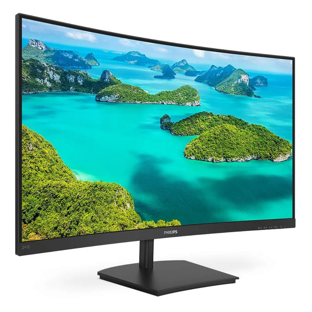 Monitor Philips 241E1SCA/00 - 24"/1920x1080 (Full HD)/75Hz/zakrzywiony/VA/4 ms/Czarny - zdjęcie
