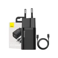 Ładowarka sieciowa Baseus Super Si Quick Charger 1C TZCCSUP-L01 - USB-C, 25W, Czarna